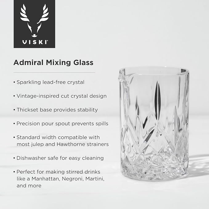 Viski Crystal Cocktail Mixing Glass - Image 2
