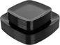PULOTE 60PCS Black Square Plastic Plates Disposable - Include 30 Dinner and 30 Dessert Plates,Ideal for Party&Halloween