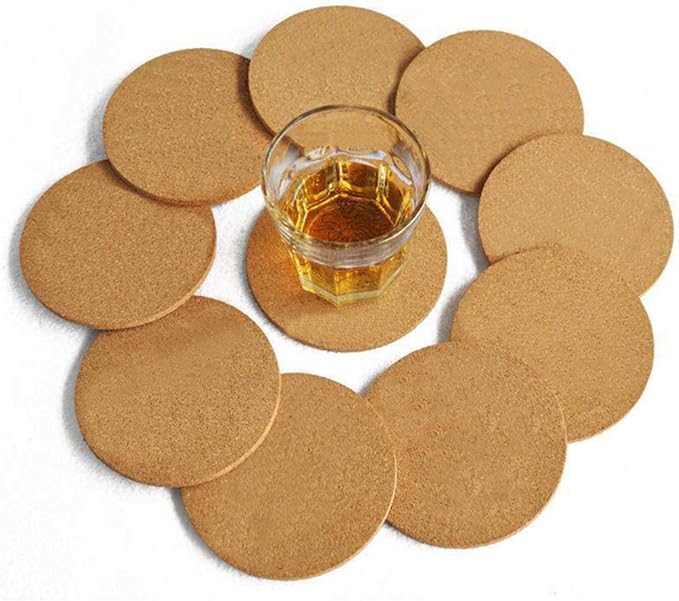 12 Pcs Cork Coasters, Reuse Cork Coaster - Image 3