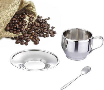 Jasni Stainless Steel Coffee Cup Coffee Mugs Espresso Cups and Great Cappuccino - Image 6