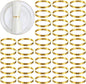 100 Pcs Gold Napkin Rings, Simple Round Metal Napkin Ring Holders 1.65 in, Alloy Napkin Rings Bulk, Table Decor for Weddings, Parties, and Banquets