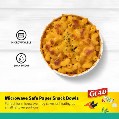 Glad for Kids Mini Disposable Paper Bowls, 6 Oz, 10-Pk | Heavy-duty paper - Image 3