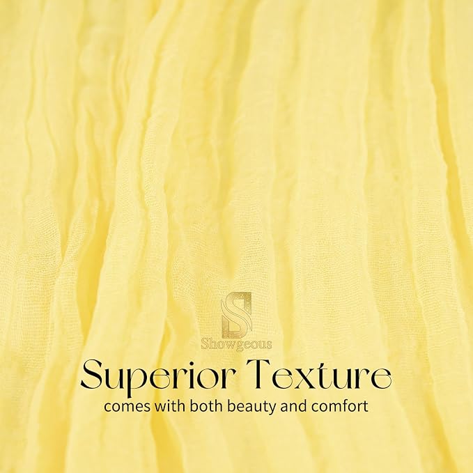 Showgeous 30 Pack Light Yellow Cheesecloth Table Runner, 17 x 108 Inches | Boho - Image 4