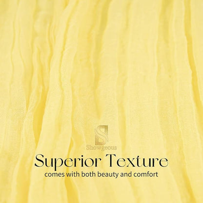 Showgeous 30 Pack Light Yellow Cheesecloth Table Runner, 17 x 108 Inches | Boho - Image 4
