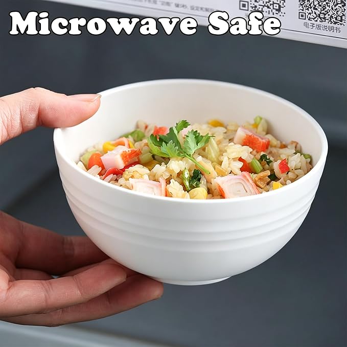Unbreakable Wheat Straw Cereal Bowls Set of 4, 24 OZ Microwave and Dishwasher - Image 7