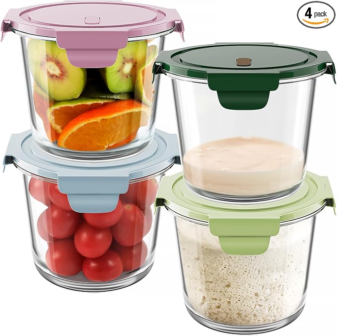 3Cup/23oz Glass Meal Prep Containers by Freshmage