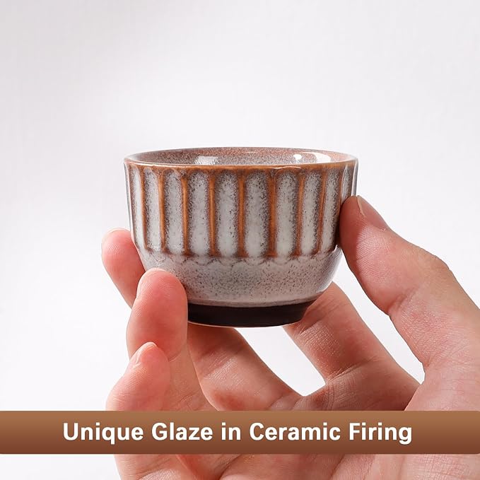 Ceramic Espresso Cup set of 6, One Shot Coffee Cups, Tiny Cofffee Mugs Demitasse - Image 5