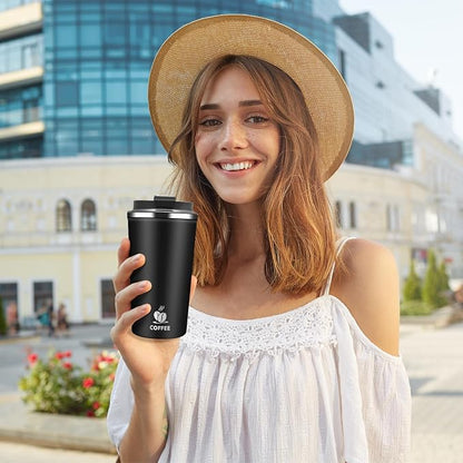 Insulated Travel Coffee Mug Reusable Coffee Tumbler Cup - Image 9