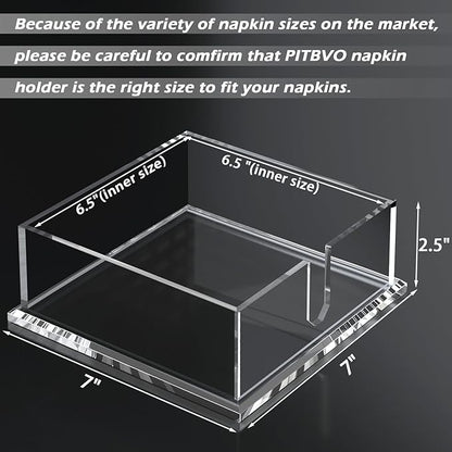 Transparent Acrylic Napkin Holder Clear Guest Paper Disposable Hand Towel Dispenser Tray Organizer For Table Home Kitchen Restaurant and Hotel Business