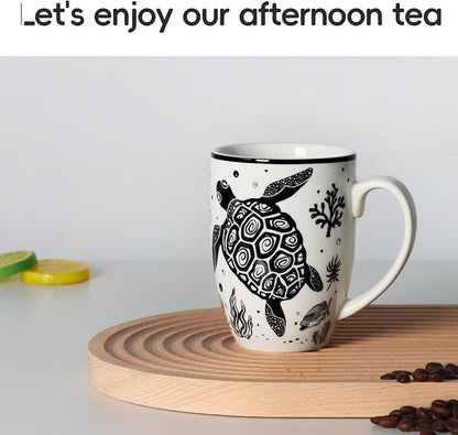 Cute Gifts 16 oz Coffee Mug Sea Turtle and Octopus, Funny Boho Tea Mugs - Image 6