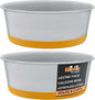 Master Pet Supply Stainless Steel Dog Bowls Set of 2 with Extra Thick Silicone Base - 8 Cup (64 oz) Mango Tango, Non-Slip, Dishwasher Safe Metal Bowls, Pet Dog Food Bowl for Dogs, Cats, Anti Rust