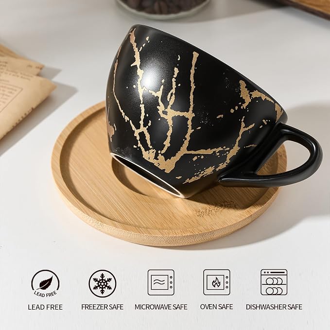 LUKA Ceramic Demitasse Espresso Cups Set - Image 4