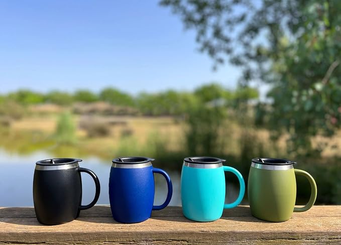 Stainless Steel Insulated Coffee Mugs Set of 2 – Double Wall Coffee Cups - Image 7