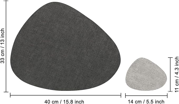 Faux Leather Placemats Set of 6, Dual Sided - Image 9