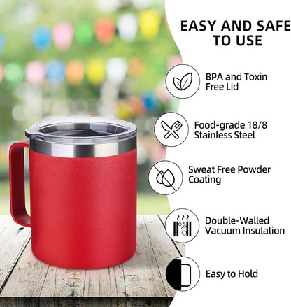 Volhoply 14oz Insulated Stainless Steel Coffee Mug - Image 4