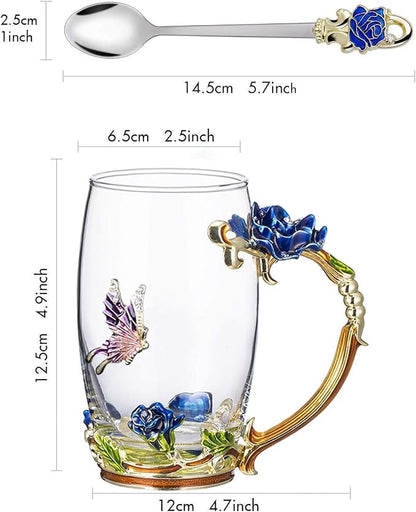 Gifts for Mom Women Unique Blue Tea Mug - Image 2