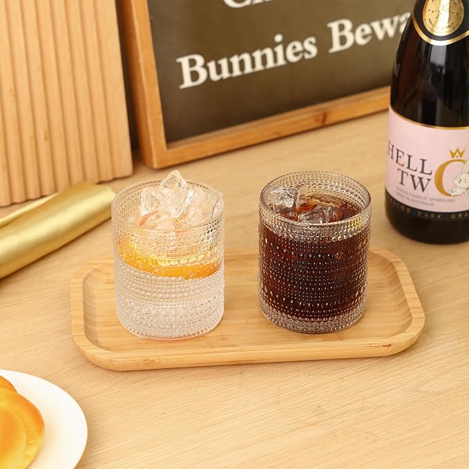 Moretoes Hobnail Drinking Glasses Set of 12 | Cocktail Glasses Vintage Glassware - Image 2
