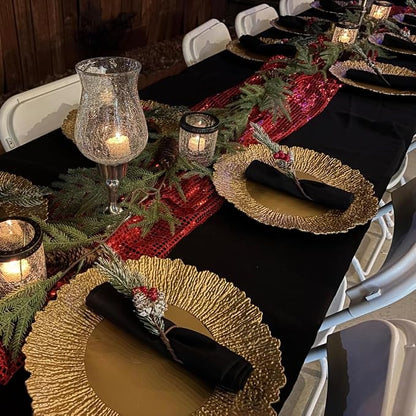 Coloch Set of 12 Gold Charger Plates, Home Dinner Use - Image 6