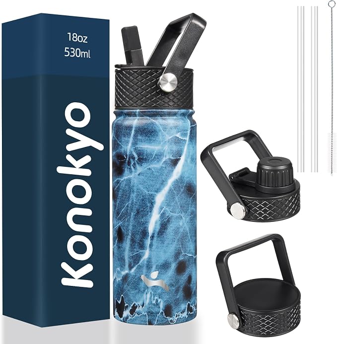 Konokyo 18 oz Insulated Stainless Steel Water Bottle by Konokyo