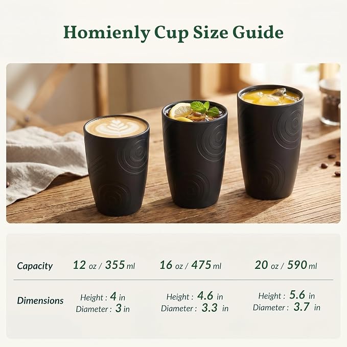 Homienly Wheat Straw Drinkware 12oz Unbreakable Drinking Glasses 6-Piece - Image 9