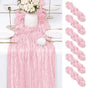 6 Pack Light Pink Cheesecloth Table Runner 17x108 Inch Semi Sheer Boho Gauze by Unknown