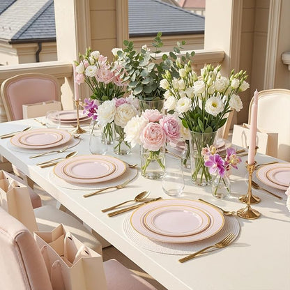 350PCS Pink Disposable Plates - Image 3