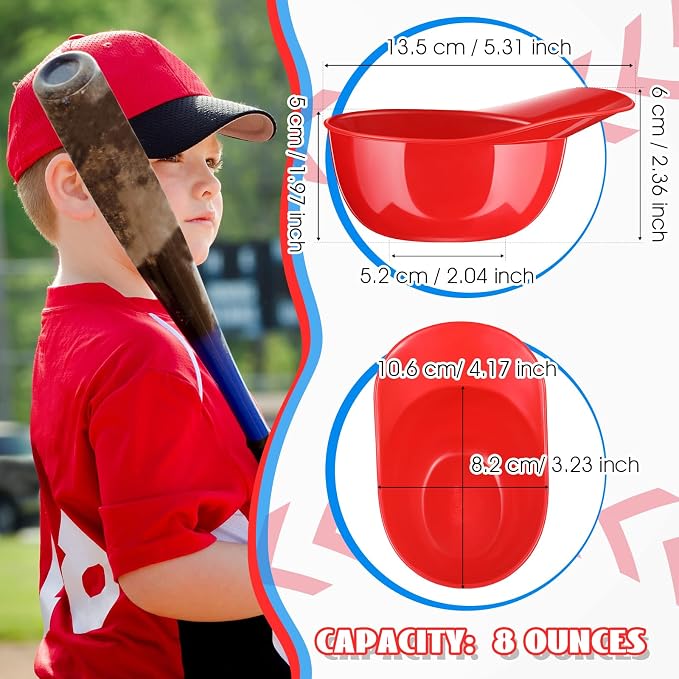 Plastic 8 oz Baseball Helmet Bowl, 72 Pack - Image 5