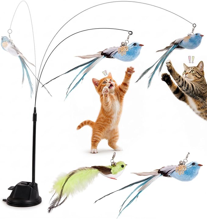 9PCS Cat Wand Toy with Suction Cup - Image 6