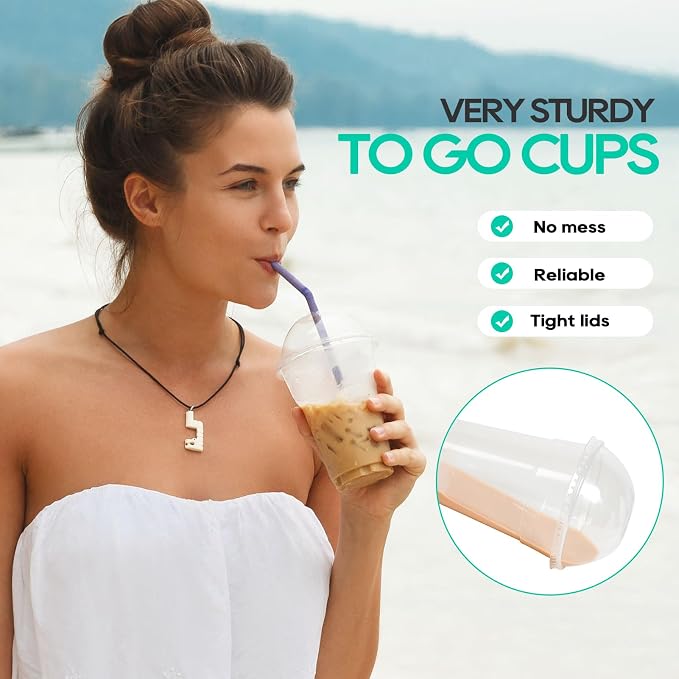 100 PACK 16 oz Clear Plastic Cups - Image 4