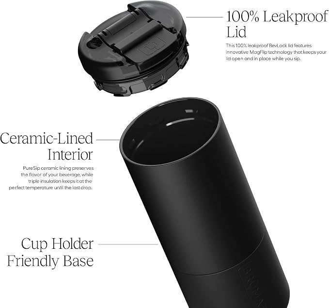 BrüMate Strova 18oz 100% Leakproof Insulated Coffee Mug | Ceramic-Lined - Image 3