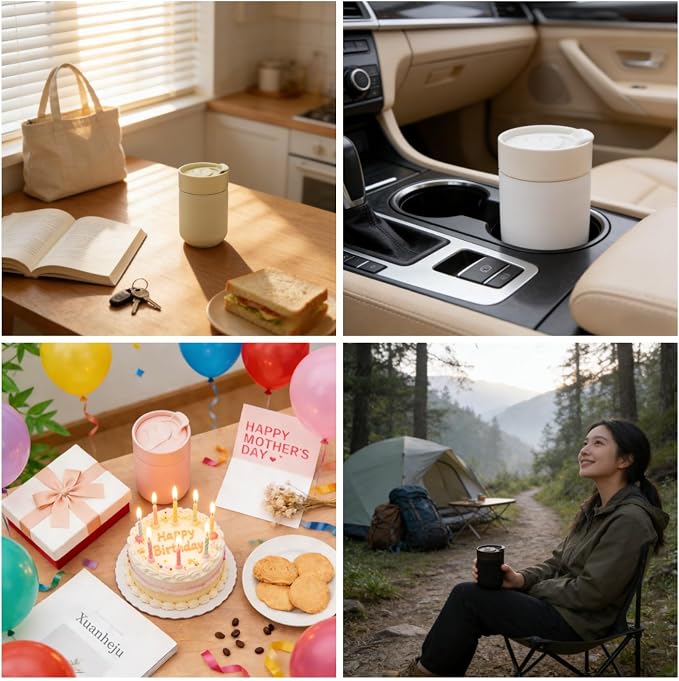 8.8oz Ceramic Travel Coffee Mug - Image 5