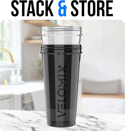 VELOMIX 2 Pack 28oz Protein Shaker Bottle - Image 6