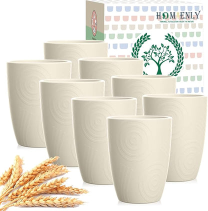 Homienly Wheat Straw Cup Unbreakable Water Cup | 16 OZ Reusable Water Drinking by HOMIENLY