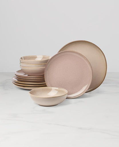 Oneida Organic Shades Clay Stoneware 12-Piece Dinnerware Set - Image 7