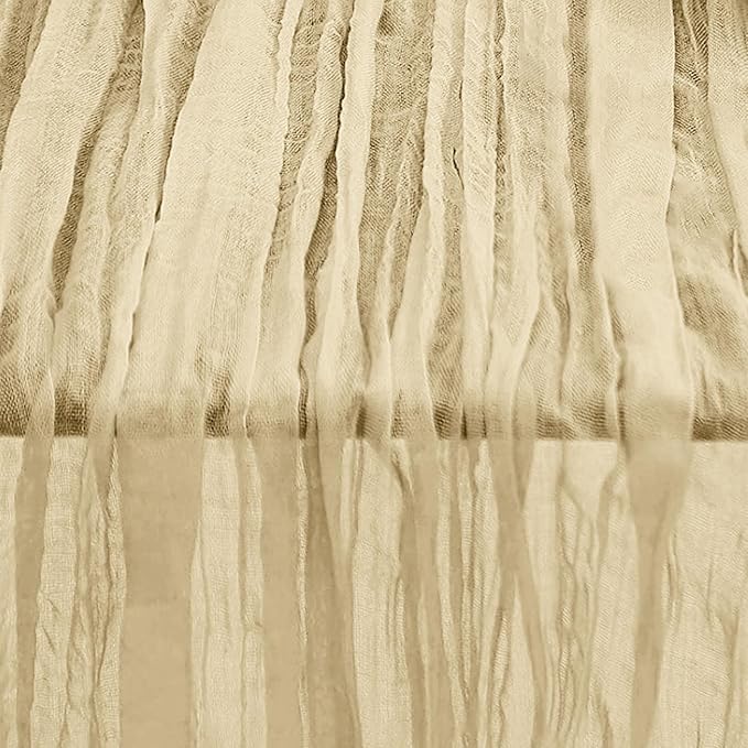 1 Pack Beige Cheesecloth Table Runner 35x120 Inch 10Ft Rustic Gauze Cheese - Image 5