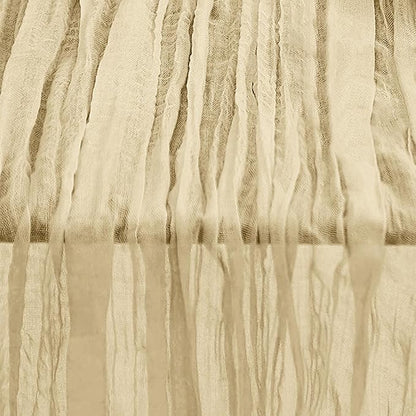 1 Pack Beige Cheesecloth Table Runner 35x120 Inch 10Ft Rustic Gauze Cheese - Image 5