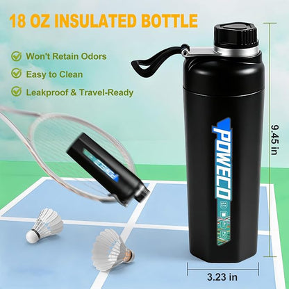 Ceramic Lined Water Bottle, 18 oz Insulated Travel Mug - Image 5