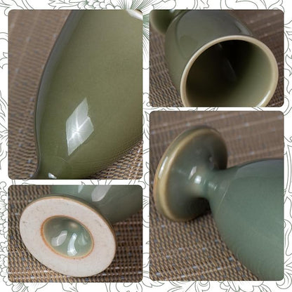 KAMMAK Ceramic Tea Cups Set of 2, 0.8 oz, Vintage Small Teacups, 694N | Hand - Image 5