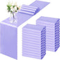 Horbaunal 24 Pack Lavender Satin Table Runner 12 x 108 Inch | Smooth Table by Horbaunal