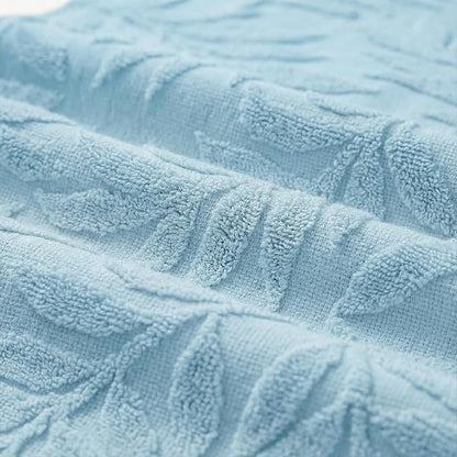 Artoid Mode Light Blue Soft 3D Jacquard Leaves 100%Cotton Spring Table Runner - Image 7