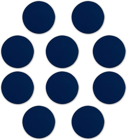 10 Round Foam Bud Coasters Pack, 4 inch - PU Foam, Party Favor - Navy Blue