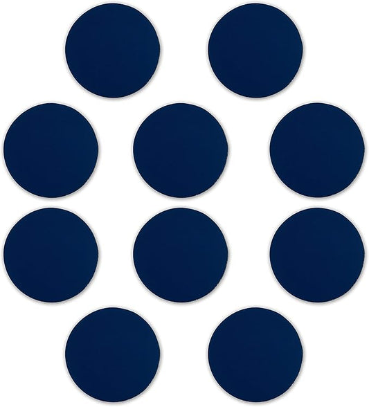 10 Round Foam Bud Coasters Pack, 4 inch - PU Foam, Party Favor - Navy Blue