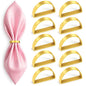 Gold Napkin Rings Set of 10, Modern Semicircle Holders by Leglo