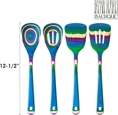 Totally Bamboo Baltique Mumbai Collection 4 Piece Cooking Utensil Set, Safe - Image 5
