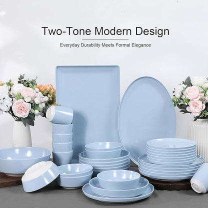 Webbylee ‌16" Melamine Oval Platter Set of 2- Lightweight Durable Serving Tray - Image 7