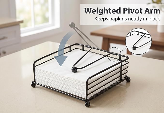 2Pack Napkin Holder for Table, Flat Napkin Dispenser - Image 5