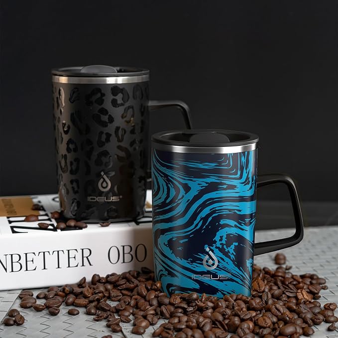 Ideus 16 oz Insulated Stainless Steel Coffee Mug - Image 8