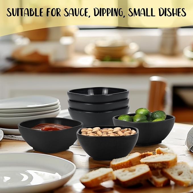 5 oz Soy Sauce Dishes, 6 Pack Wheat Straw Small Dipping Bowls, Sauce Dish - Image 6