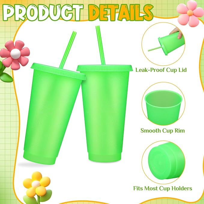 Honeydak 60 Pack Tumbler with Straw and Lid Bulk Cups - Image 2