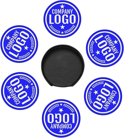 Custom Leather Coasters with Logo - Image 7